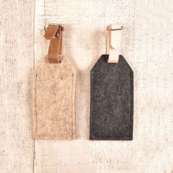 Porte-étiquette à bagage feutrine