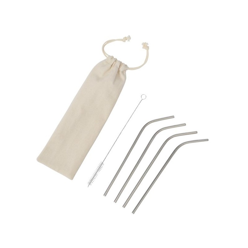 Kit 4 pailles en métal