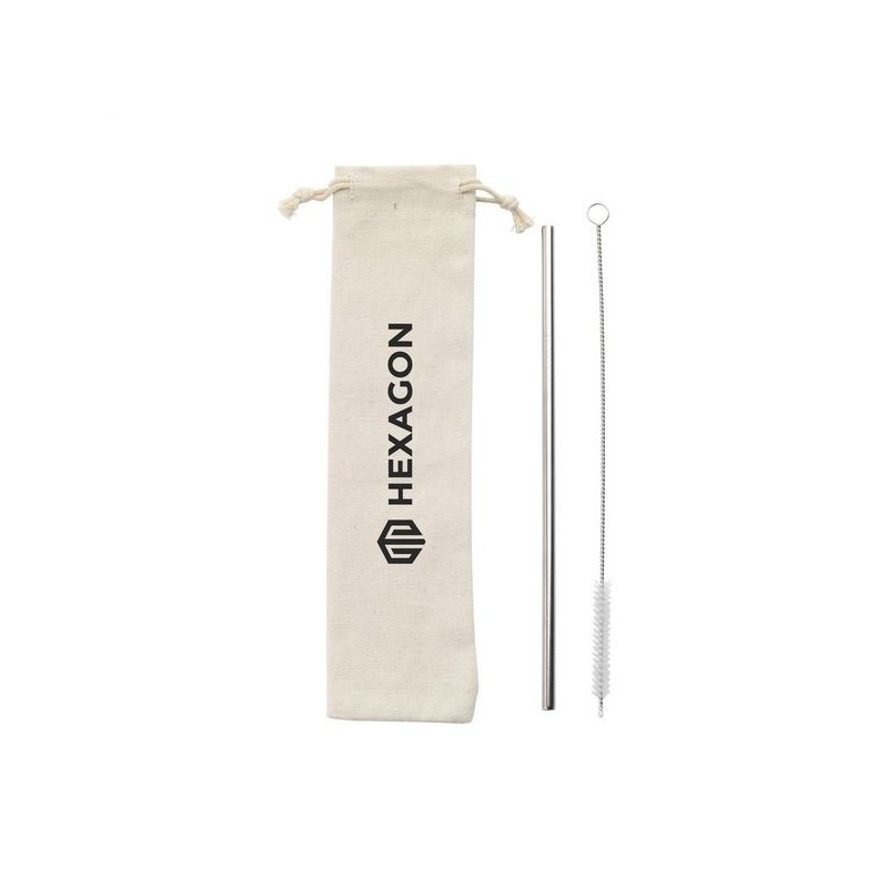 Reusable 1 piece ECO Straw Set paille acier inoxydable
