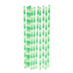 Set de 10 pailles motif bambou
