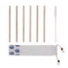 Set de 6 pailles en bambou