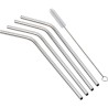 Set de 4 pailles en acier inoxydable