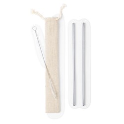 Set 2 pailles métal