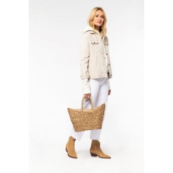 Sac panier demi-lune en jonc de mer