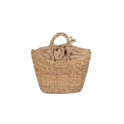Sac panier demi-lune en jonc de mer