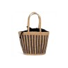 Sac panier rayé en jonc de mer