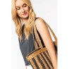 Sac panier rayé en jonc de mer