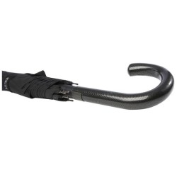 Parapluie de 23" à ouverture automatique avec aspect carbone et poignée courbe