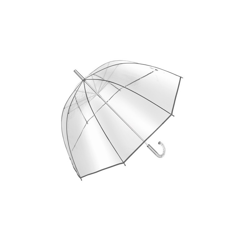 Parapluie cloche transparent avec poignée col de cygne