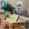 YUBIWA - Perche Selfie Bluetooth 3-en-1 avec Anneau Lumineux et Trépied