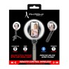 YUBIWA - Perche Selfie Bluetooth 3-en-1 avec Anneau Lumineux et Trépied