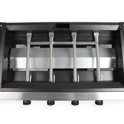 Plancha gaz 4 brûleurs sur desserte