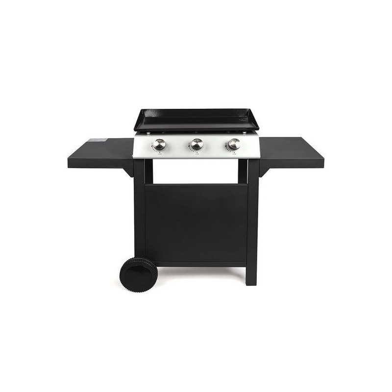 Plancha gaz 3 bruleurs sur desserte