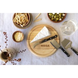 Plateau à fromages livré avec 3 couteaux