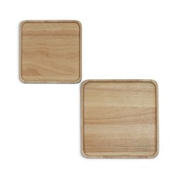 Set de 2 plateaux en bois