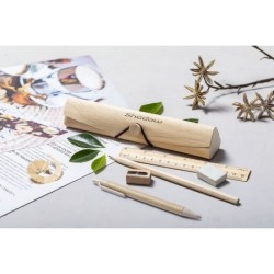 Trousse de papeterie de la ligne nature en bois