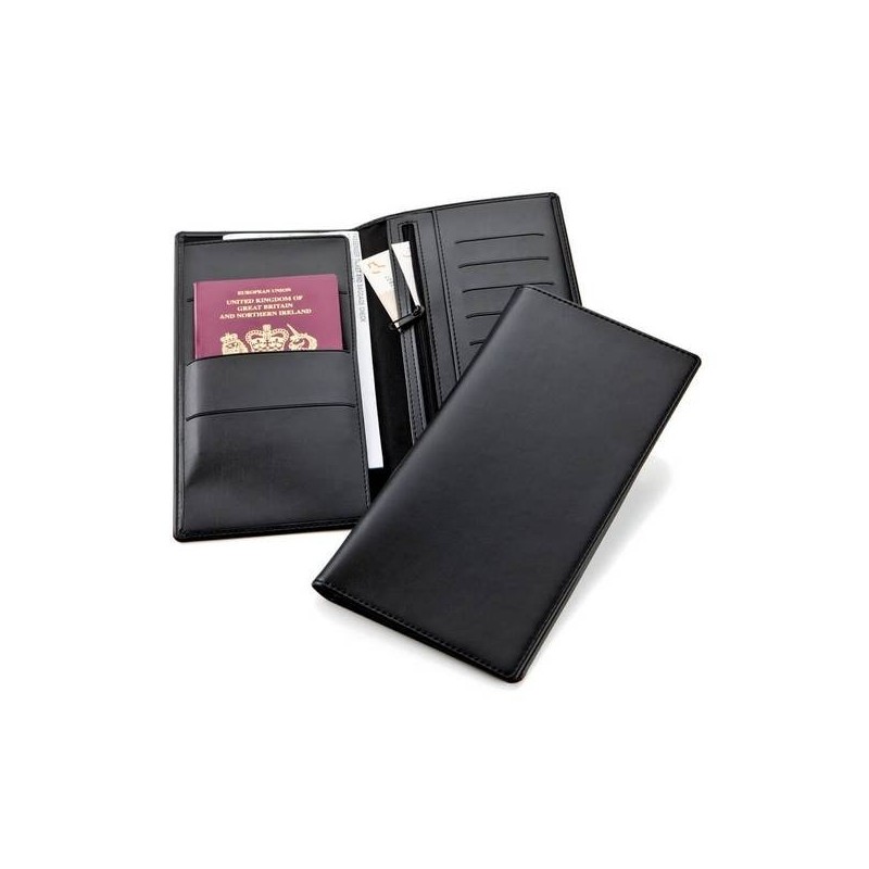 Compagnon de voyage en simili cuir noir