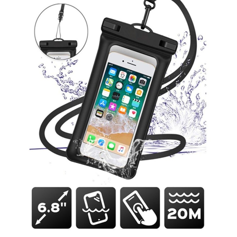 Pochette waterproof premium avec tour de cou