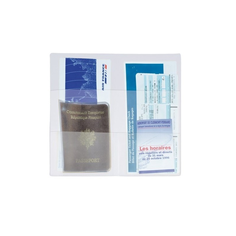 Pochette voyage 2 volets 4 poches