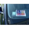 Pochette adhésive pour carte stationnement personnes handicapées