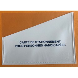 Pochette adhésive pour carte stationnement personnes handicapées