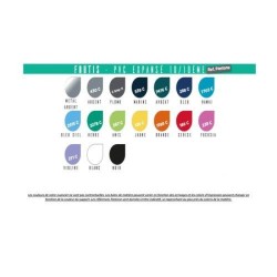 Pochette famille 3 volets dont 1 découpe vague et incrustation croix ambulance