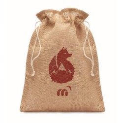 Petit sac cadeau en jute