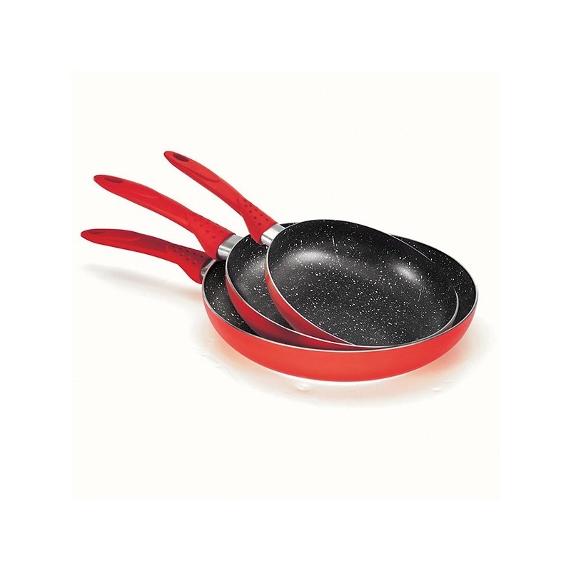 Set de 3 poêles intérieur pierre Domo Clip