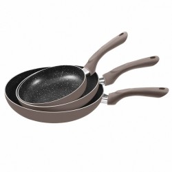 Set de 3 poêles intérieur pierre Domo Clip