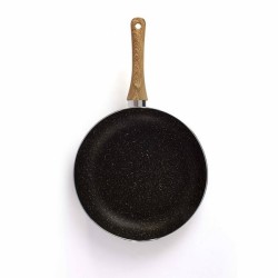 Set de 3 poêles aspect pierre et bois