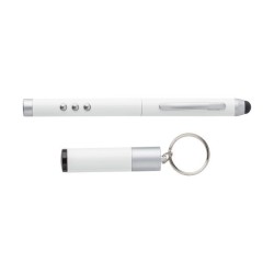 Set comprenant un pointeur laser en plastique et un présenteur sans fil dans une boîte cadeau.