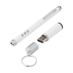 Set comprenant un pointeur laser en plastique et un présenteur sans fil dans une boîte cadeau.