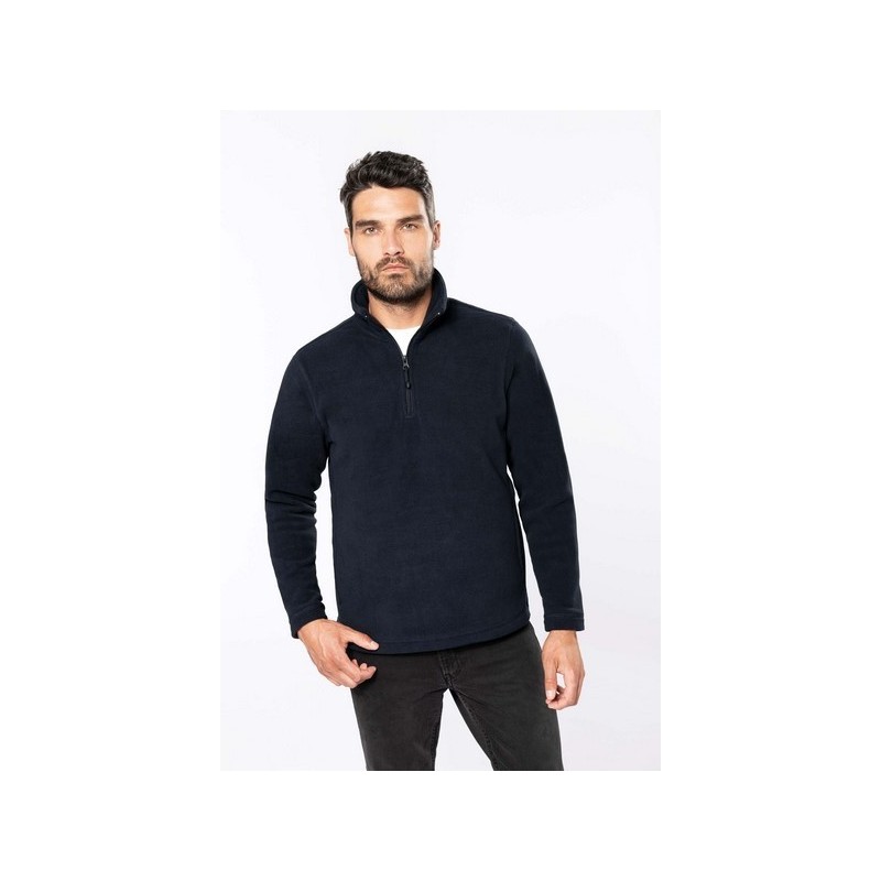 Polaire à col zippé anti-bouloches