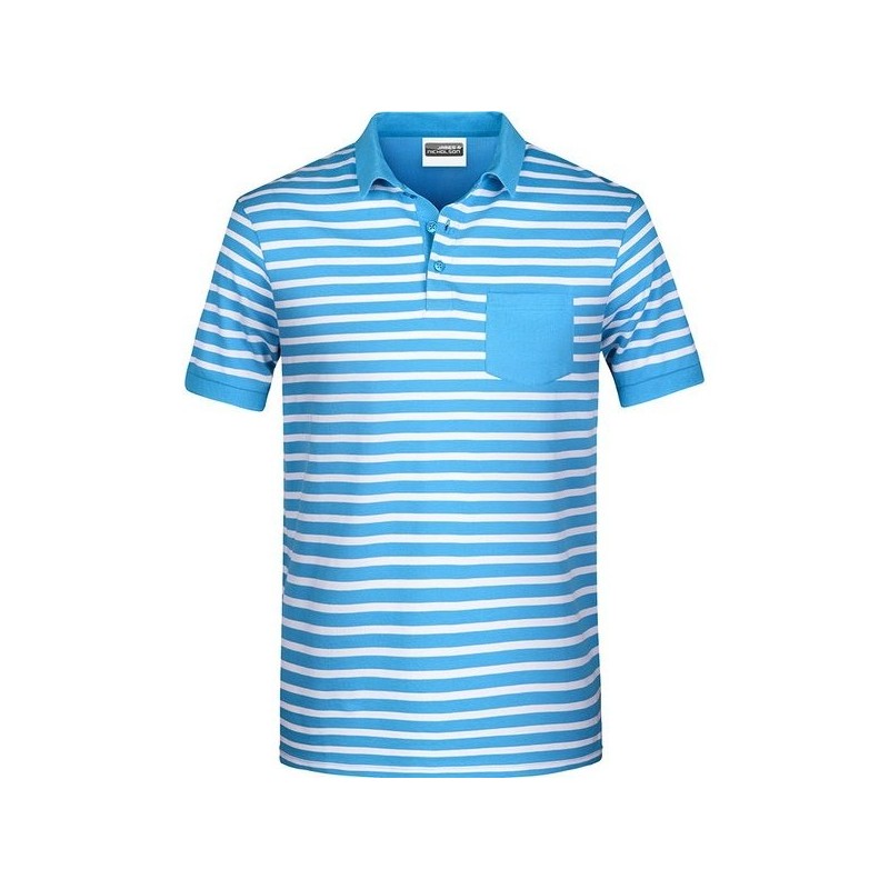 Polo rayé marinière Homme - James Nicholson