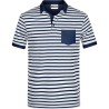 Polo rayé marinière Homme - James Nicholson
