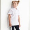 Polo technique en manches courtes, col tricot avec patte de boutonnage 3 boutons  MONZHA (Tailles enfants)