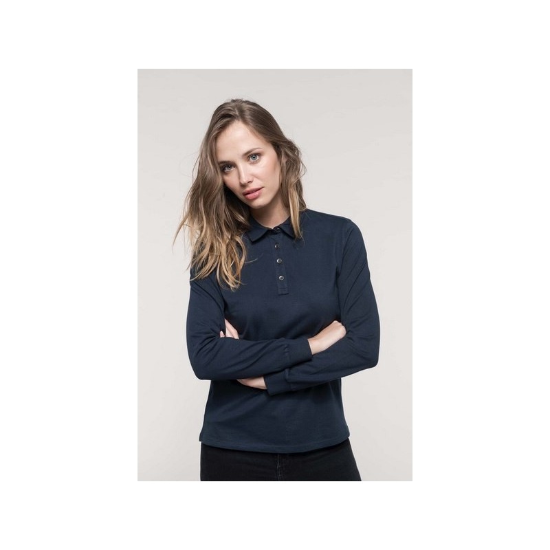 Polo jersey manches longues femme - Kariban