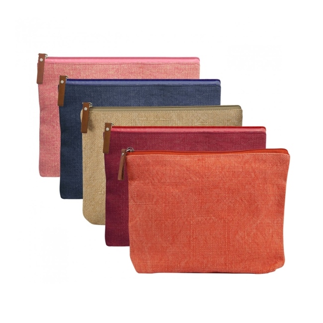 Trousse zip jute