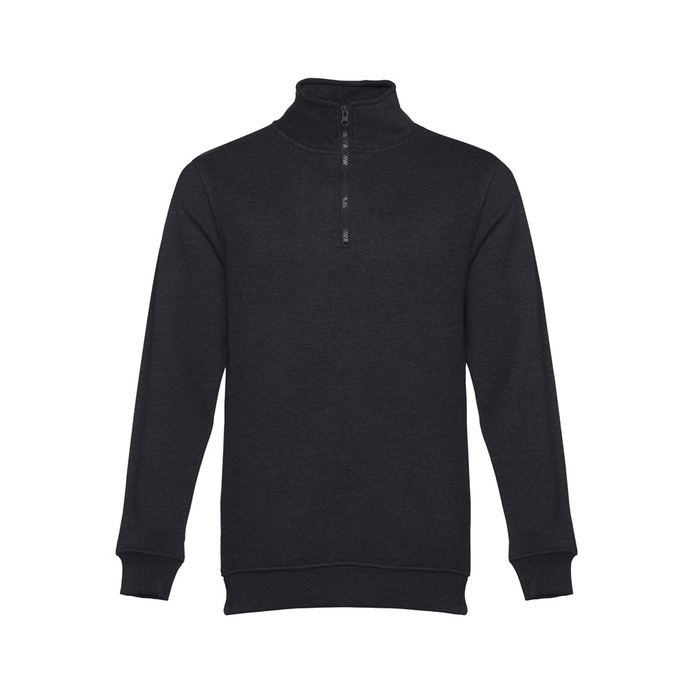 Sweat-shirt col zippé unisexe