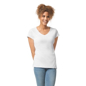 T-shirt femme col v, vue 4
