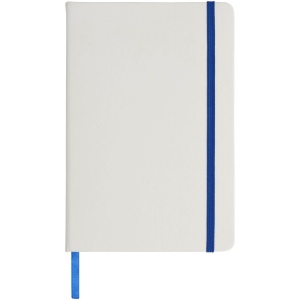 Carnet de notes blanc A5 avec élastique de couleur, vue 2