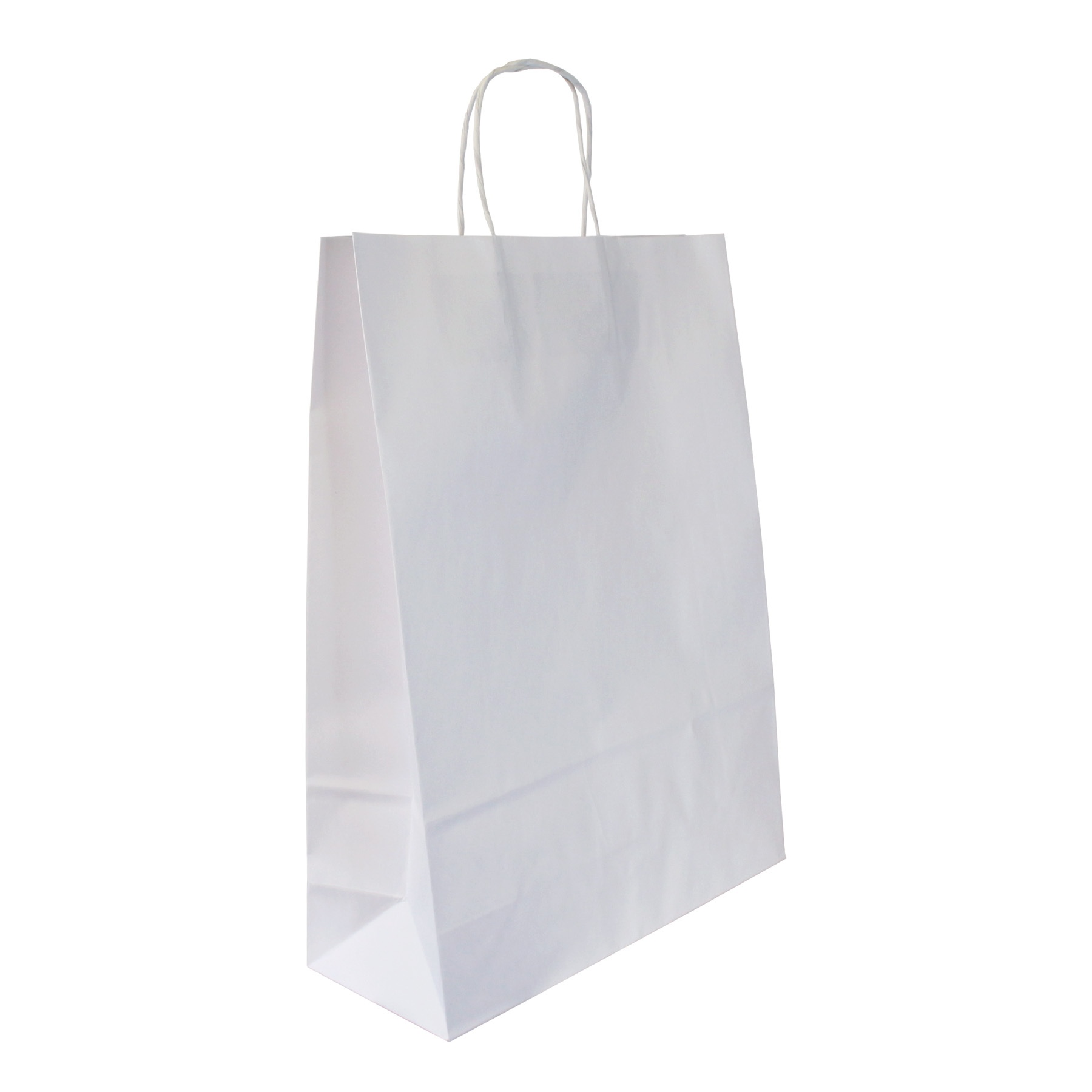 Sac papier blanc anses torsadées 320 × 420 × 110 mm
