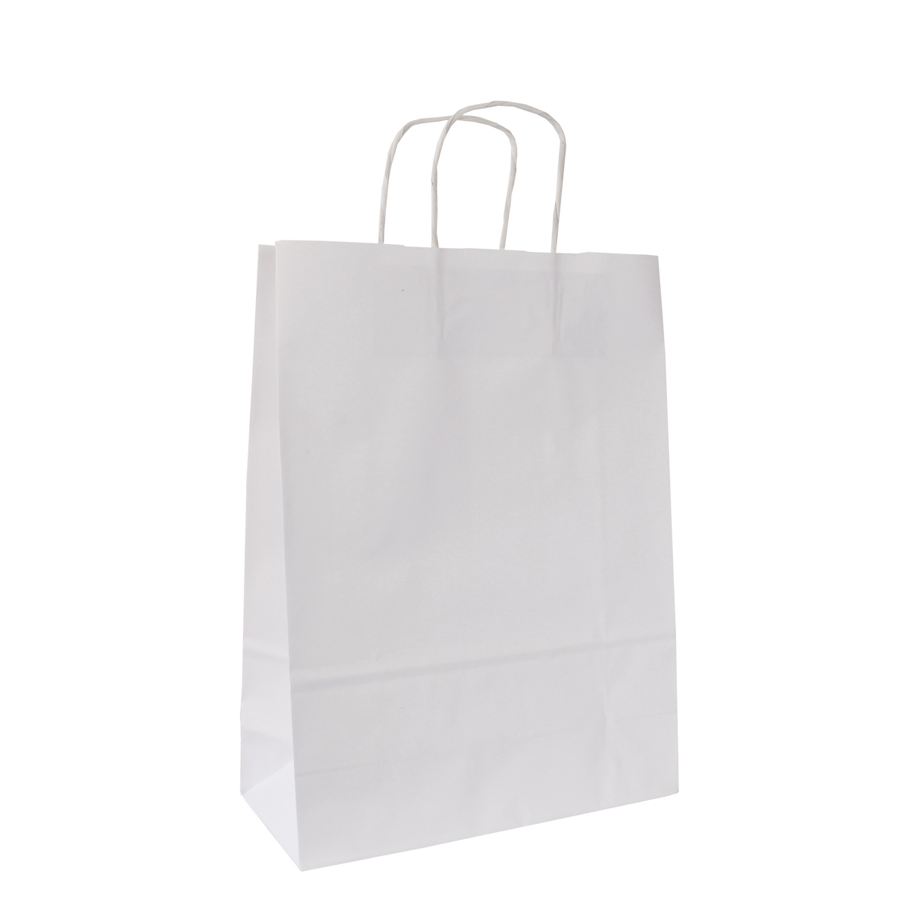Sac papier blanc anses torsadées 240 × 320 × 110 mm