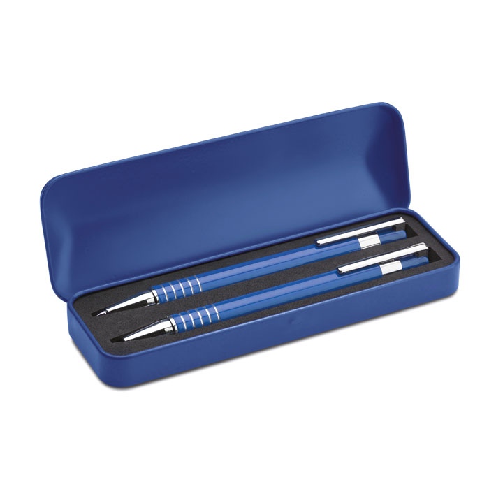 Set stylo bille étui métal 160 × 20 × 53 mm