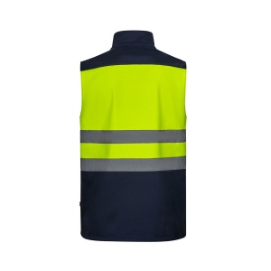 Gilet softshell bicolore, vue 3
