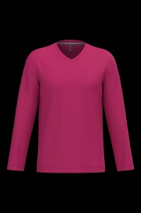 T-shirt col V manches longues homme, vue 6
