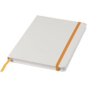 Carnet de notes blanc A5 avec élastique de couleur, vue 8
