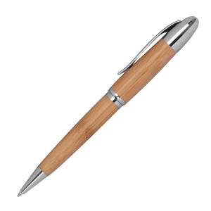 Stylo twist en métal / bambou, vue 3