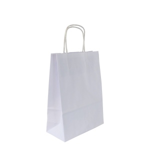 Sac papier blanc anses torsadées 180 × 240 × 80 mm