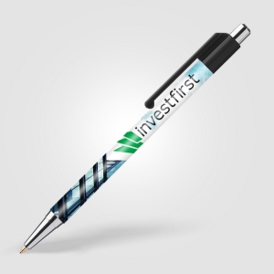 Stylo chrome avec embout coloré 150 × 10 × 10 mm, vue 4